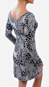 Dragon skin long sleeve dress