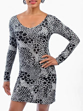 Dragon skin long sleeve dress