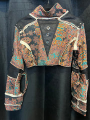Punk Crop Jacket Woman / French Teri Fake Leather