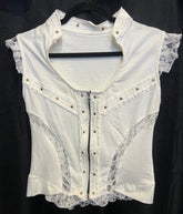 Lace Corset Zip Top