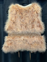 Light Brown Faux Fur Vest with Pearls