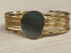 Labradorite Wire Bangle