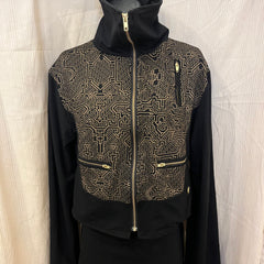Tribal Crop Zippered Jacket