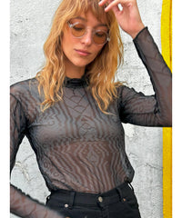 Cybernetic sheer mesh top