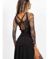 Tribal tank top - black and gold