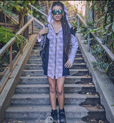 La Liberte Maya Black and White Hoodie