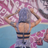 Psychedelic Hood in black and white