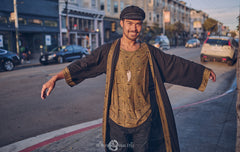 Nomad Kimono Black and Gold