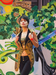 Psychedelic Hood in black and white