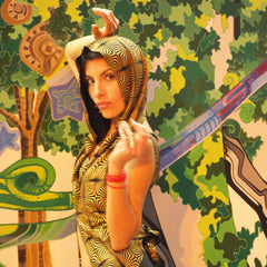 Psychedelic Hood in black and white