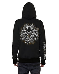 Sabertooth Print Black Hoodie