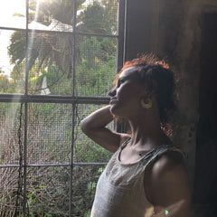 Mother of Pearl Shell sculpted earrings