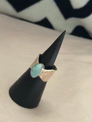 Larimar silver ring