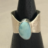 Larimar silver ring