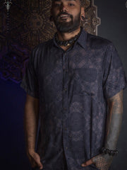 Psychedelic rebel Button Down Colorful Shirt with Prints