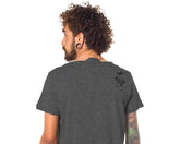 HROOMBEARD GREY MOULINE - Psychedelic Mushroom Grey T-shirt