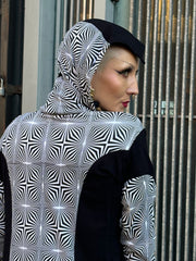 La Liberte Maya Black and White Hoodie