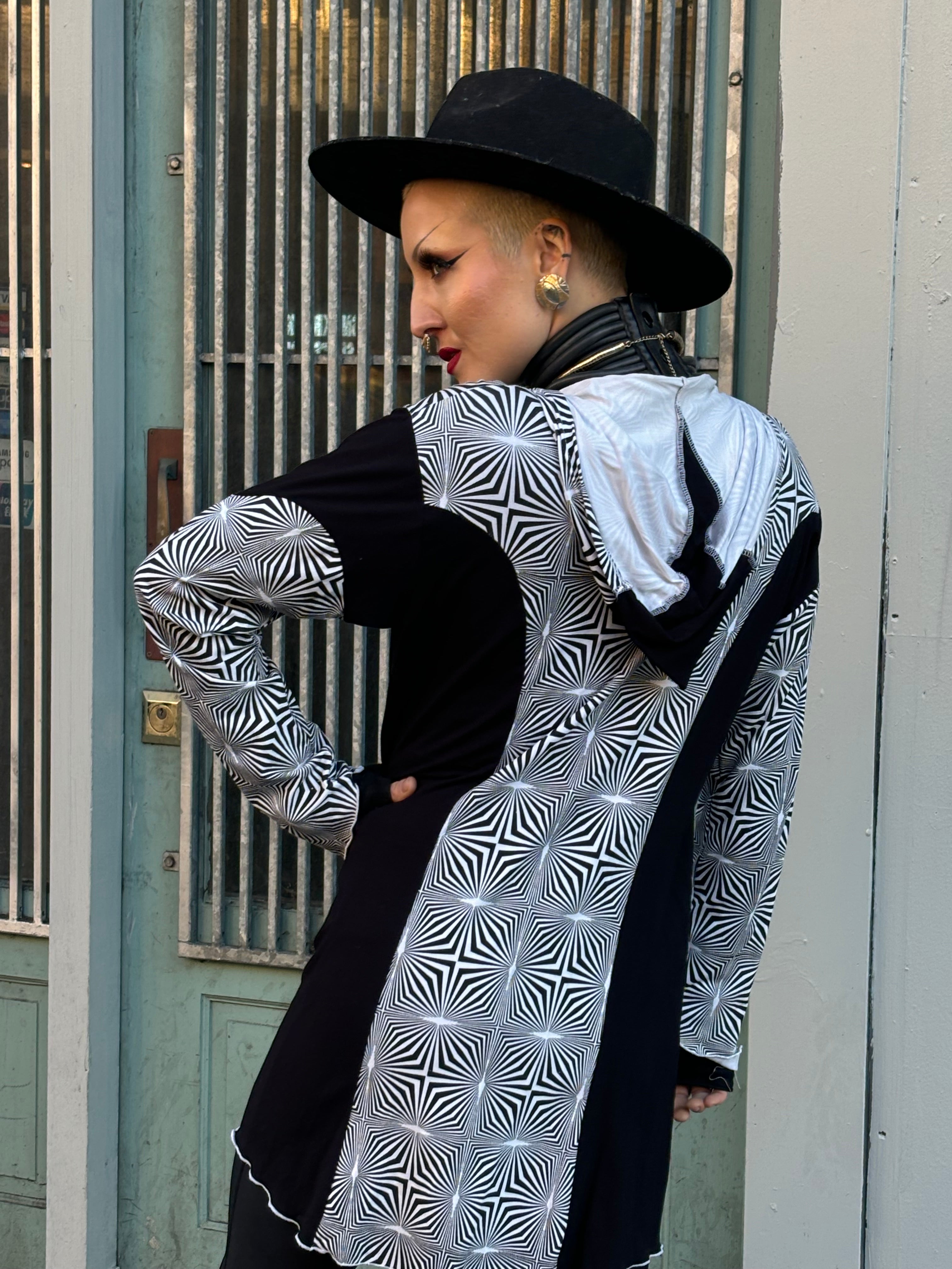 La Liberte Maya Black and White Hoodie