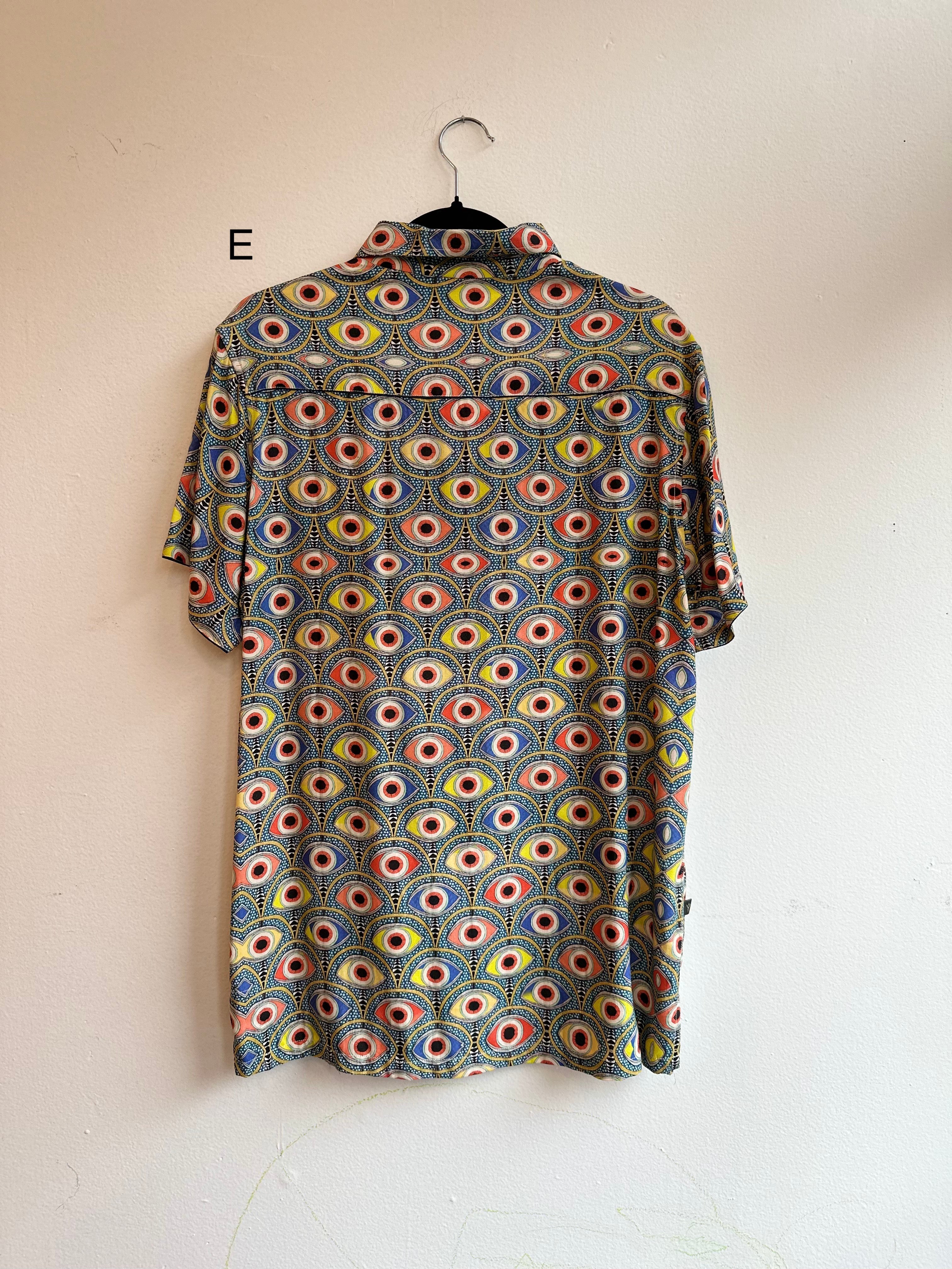 Psychedelic Bamboo Mens Button Down Shirt