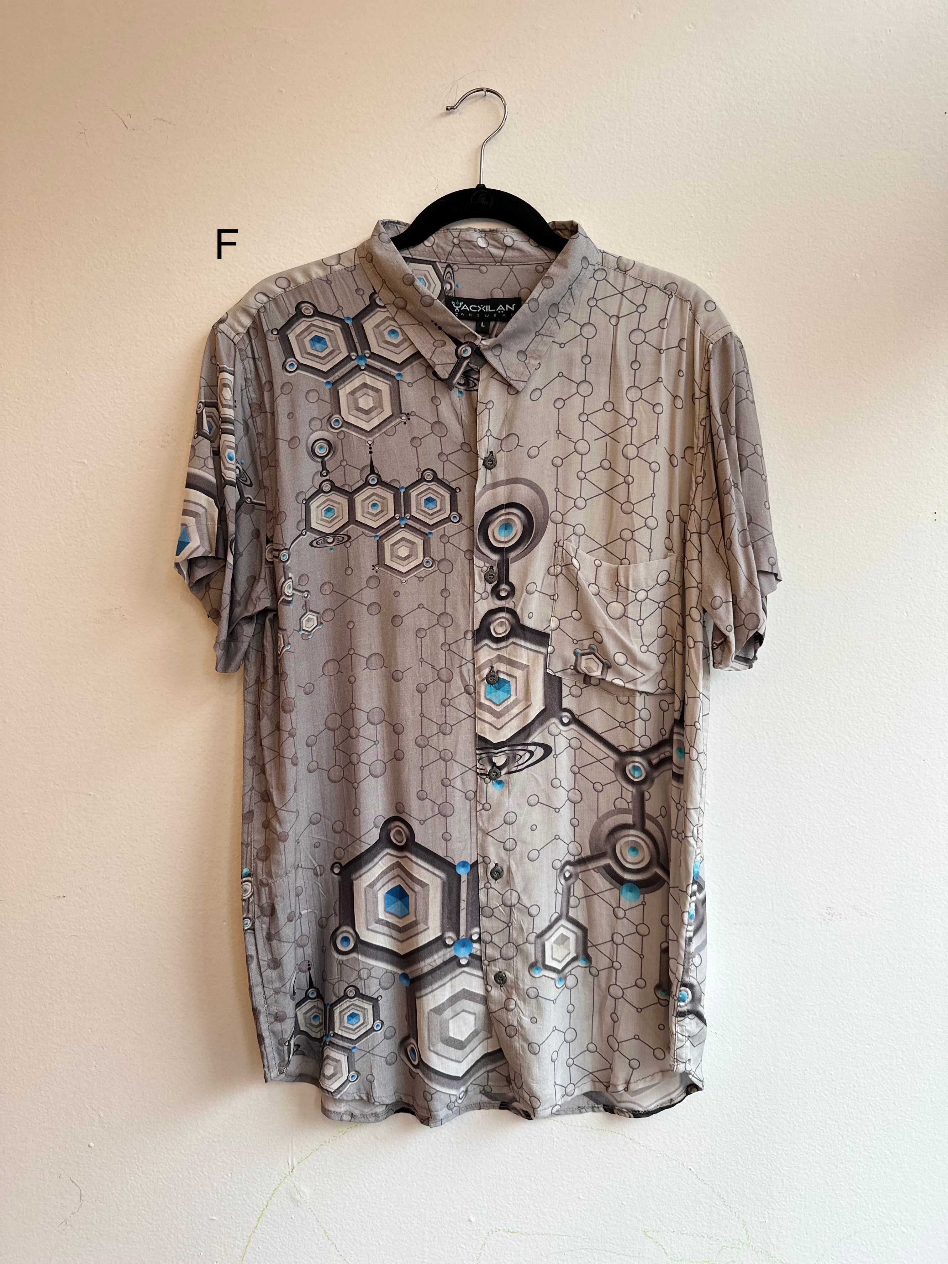 Psychedelic Bamboo Mens Button Down Shirt