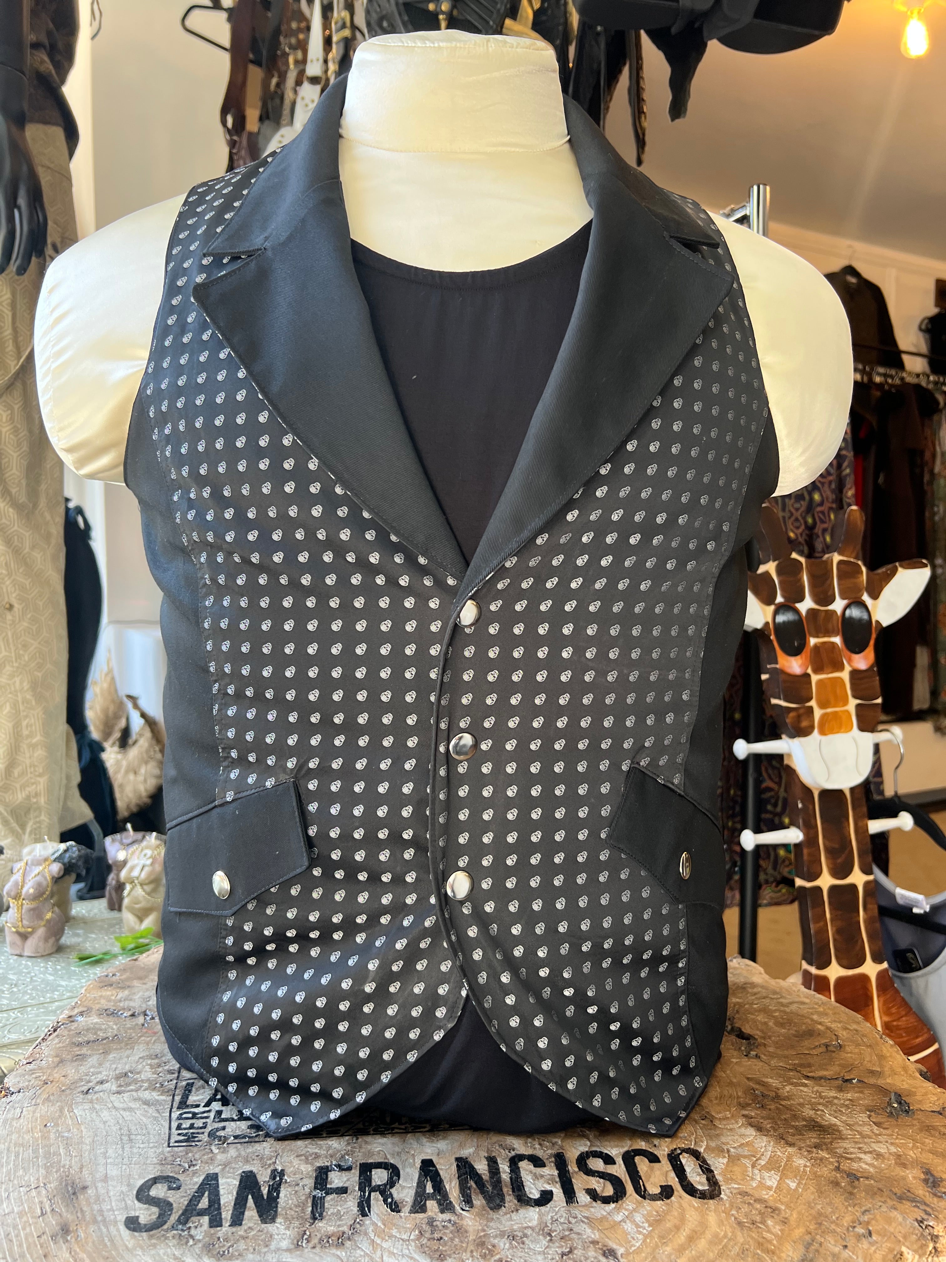 Rebelle Cotton Silk Lined Collar Vest