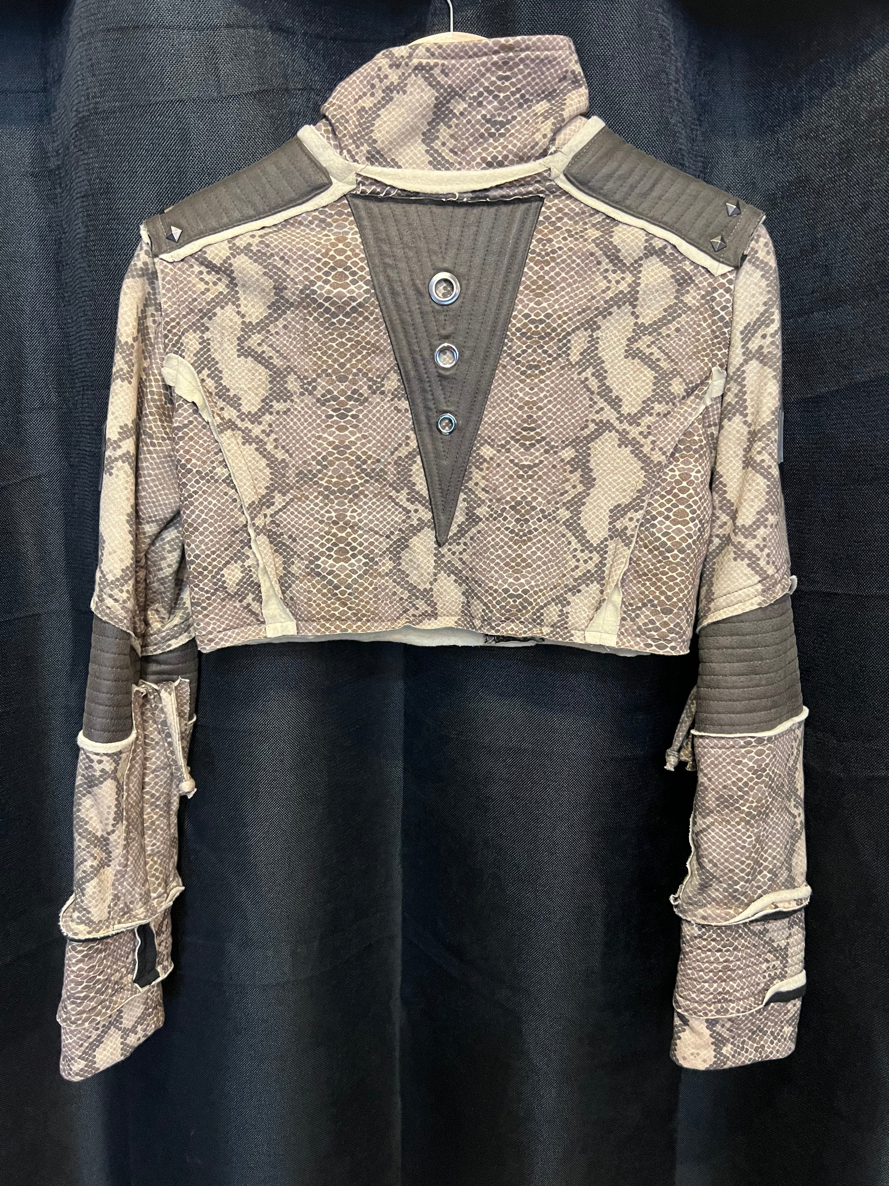 Punk Crop Jacket Woman / French Teri Fake Leather