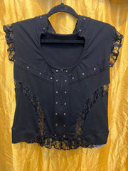 Lace Corset Zip Top