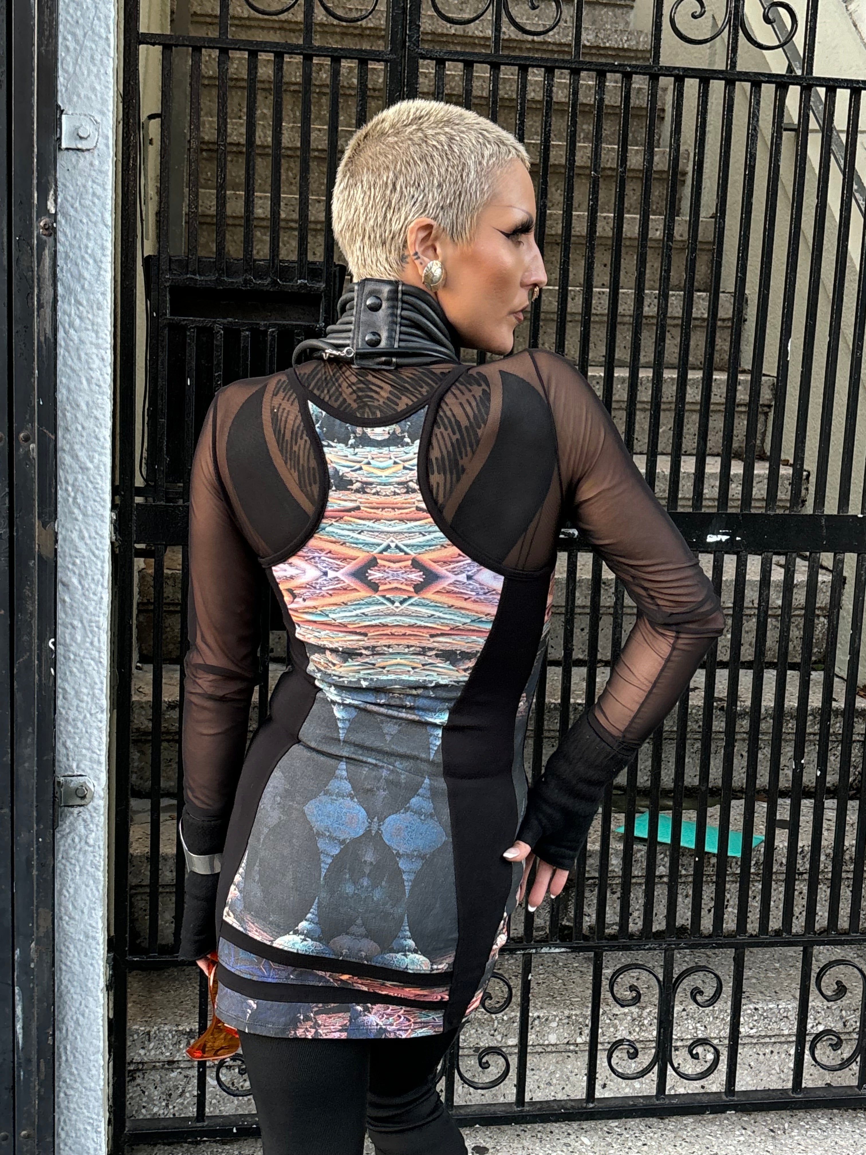 Short sexy dress with fractals