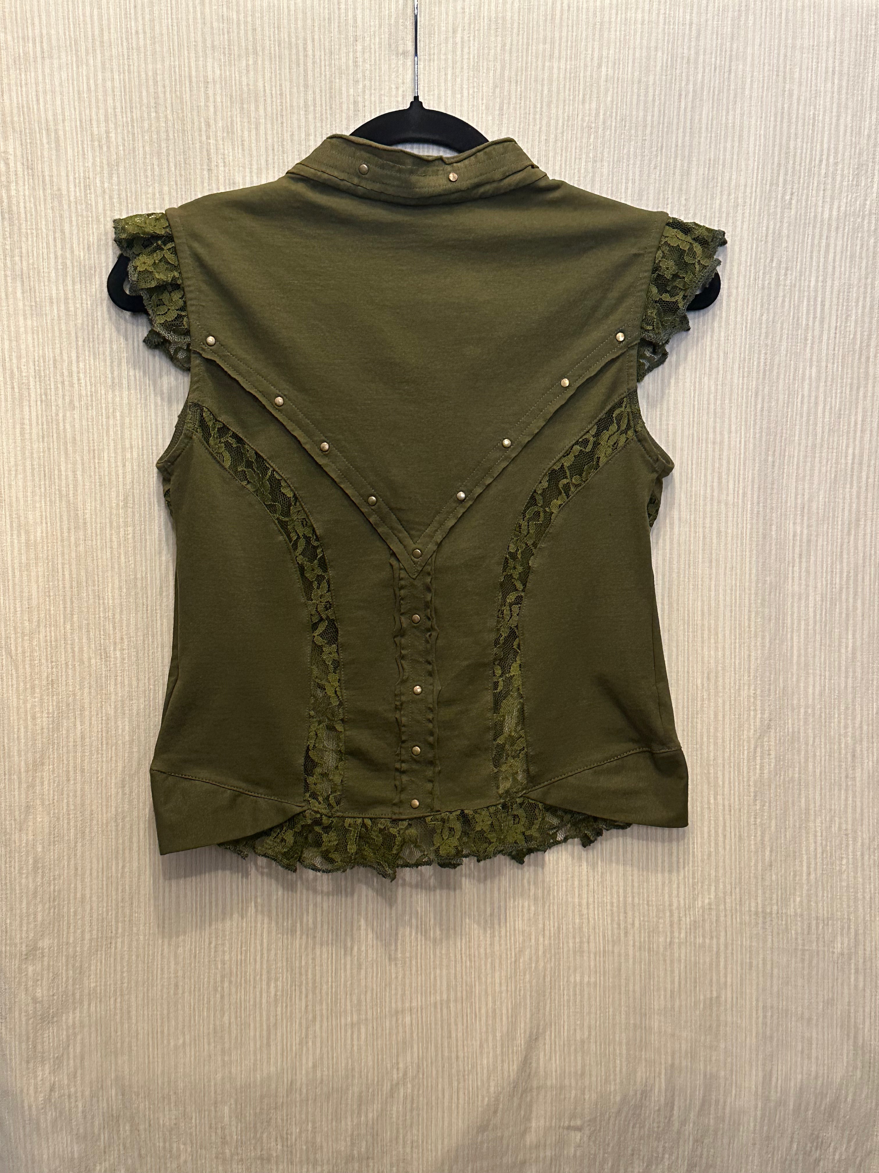 Lace Corset Zip Top