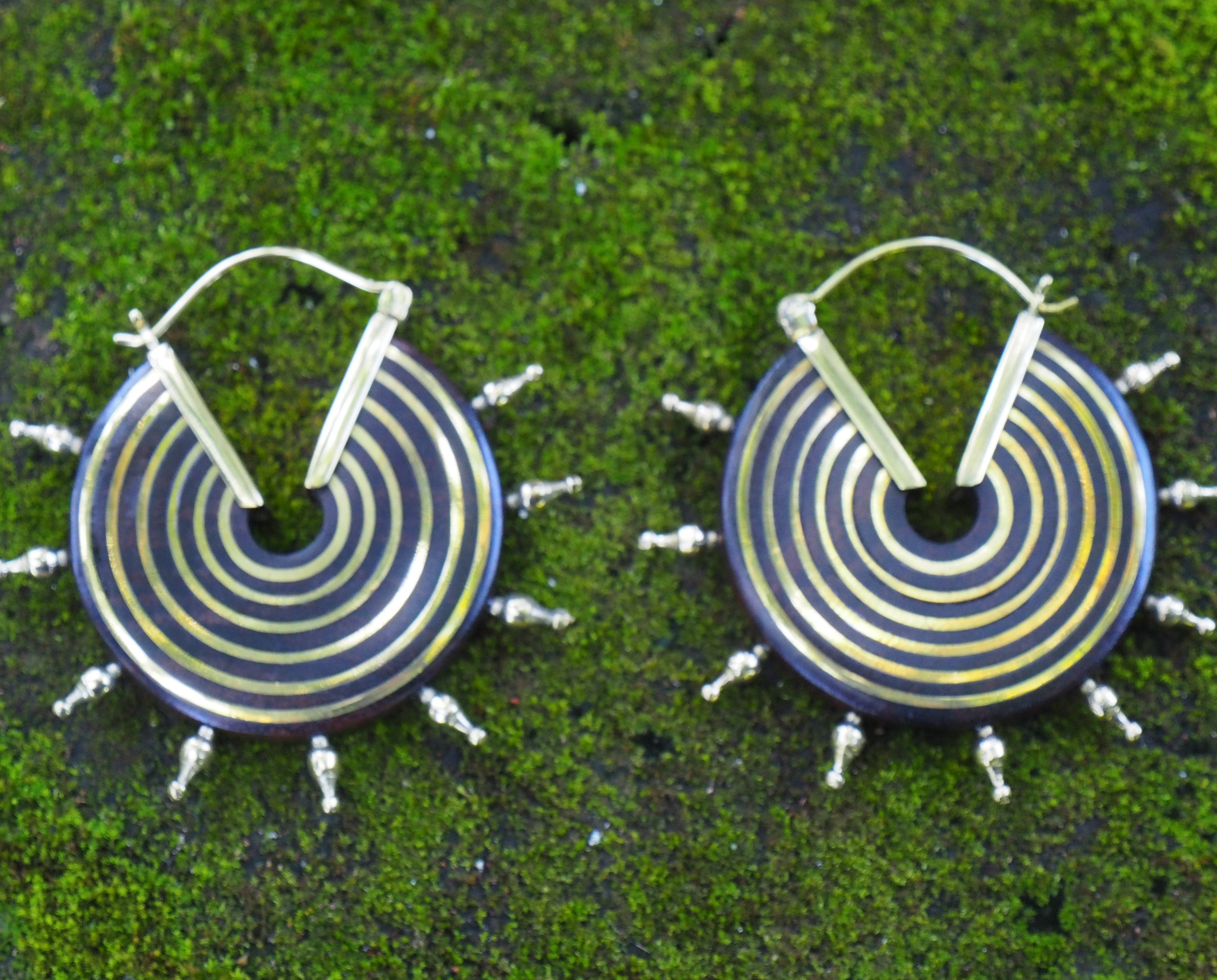 Wood & Brass Free Tribes Earrings