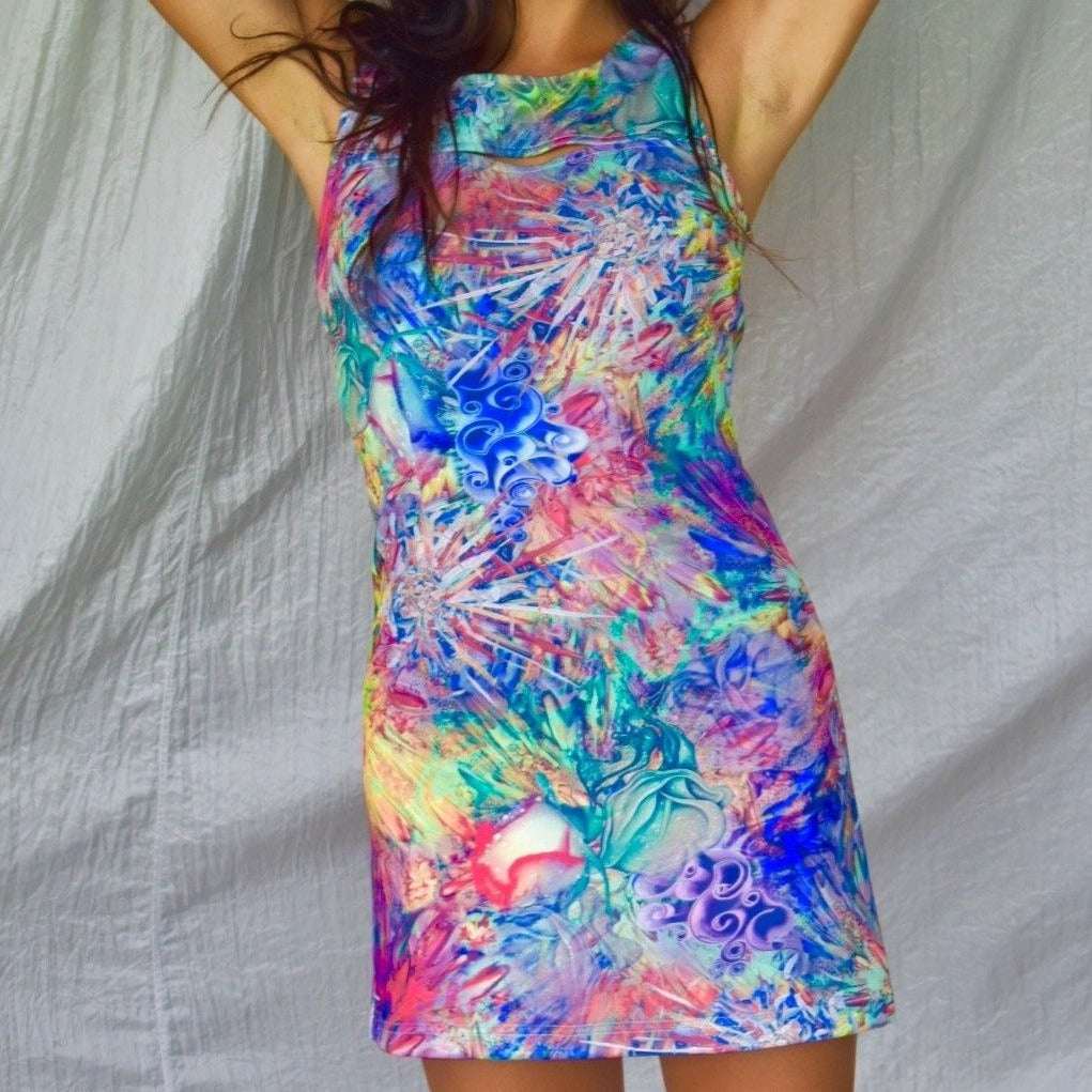 Psychedelic Aura Mod Dress
