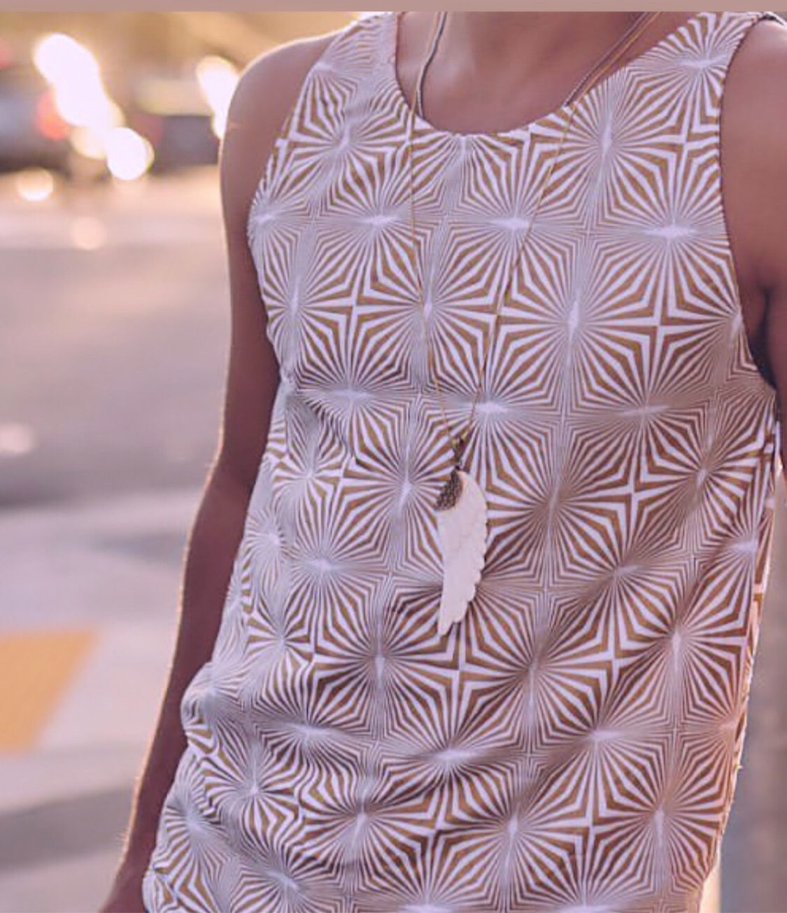 Psychedelic Print Tank Top